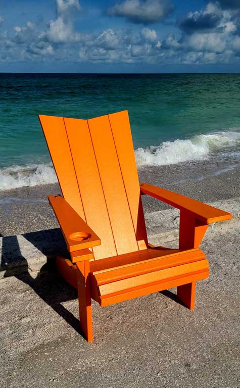 Island Time Grande Adirondack Chair Signature Back Design Tides